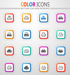 Print icons set