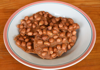 Thai Fried Peanut Cookies on dish 