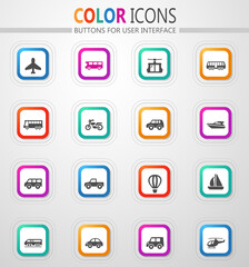 Public transport icons set