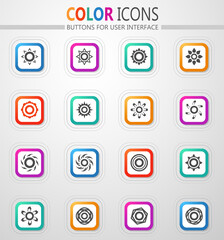 Set of sun icons