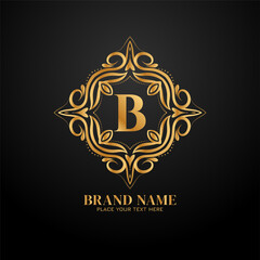 Letter B luxury brand logo concept design