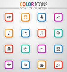 Theater icons set