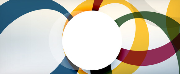 Ring geometric shapes, o letter repetition wallpaper. Abstract background for business or technology presentations, internet posters or web brochure covers