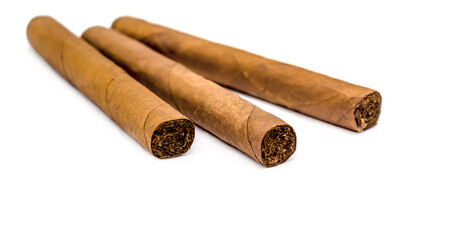 Cigars isolated on white background.