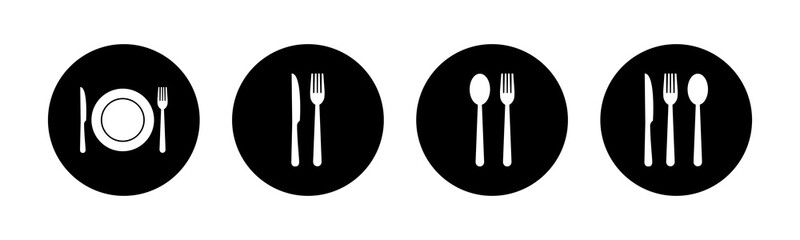 Restaurant icons set.Fork, Spoon, and Knife icon. food icon. Eat