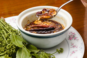 Neem and Sweet Tamarind Sauce, Thai signature dip.
