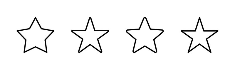 Star Icons set. Star vector icon. Rating symbol