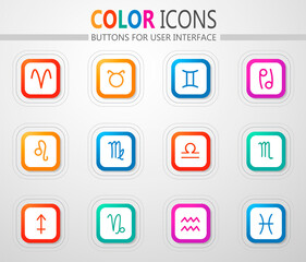 Zodiac icon set