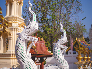 Fototapeta premium serpent at temple called 
