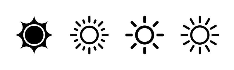 Sun icons set. Sun vector icon