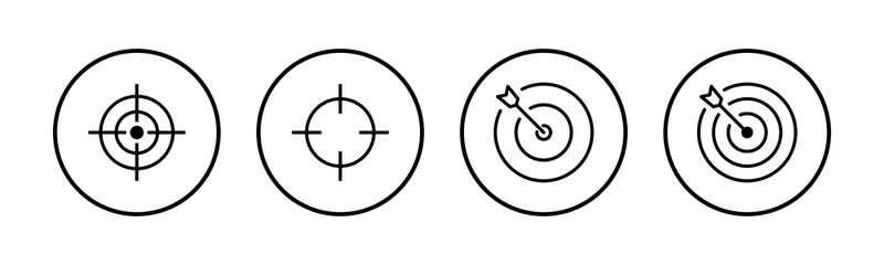 Target icons set. Target vector icon. goal icon. marketing target. Aim