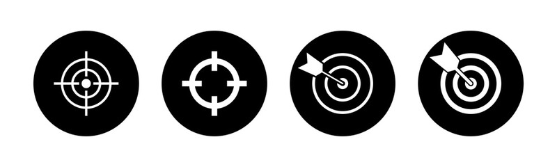 Target icons set. Target vector icon. goal icon. marketing target. Aim