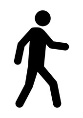 ngi1125 NewGraphicIcon ngi - german - Junger Mann beim Gehen . Zeichen - english - young man walking icon . DIN A2 A3 A4 - xxl g10322