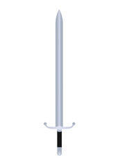 Metal  steel sword. vector illustration