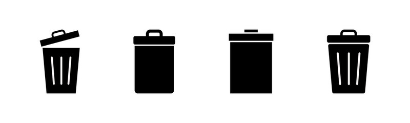 Trash icons set. trash can icon. Delete icon vector