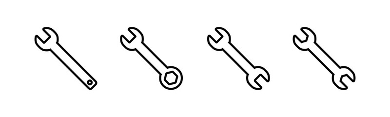 wrench icons set. Wrench vector icon. Spanner symbol