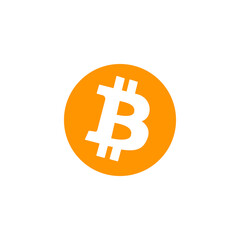 Bitcoin icon isolated on white background. Cryptocurrency symbol modern, simple, vector, icon for website design, mobile app, ui. Vector Illustration