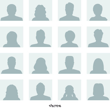Men and women avatar profile picture set - vector