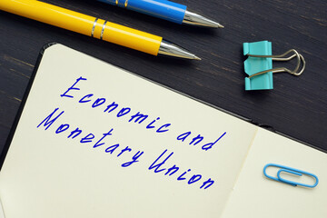  Economic and Monetary Union phrase on the sheet.