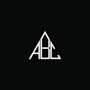ABC letter logo vector design on black color background. abc monogram
