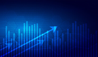 Stock market investment trading graph in graphic concept suitable for financial investment or Economic trends business idea. Vector illustration design