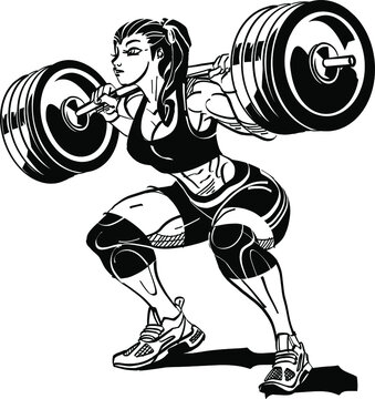 illustration of a person lifting weights