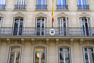 Fototapeta na wymiar The embassy of Venezuala in Paris. 