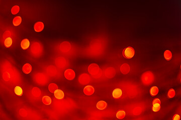 Bright red holiday bokeh abstract Christmas background