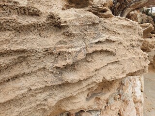 Sand stones in Cala Tarida, Ibiza