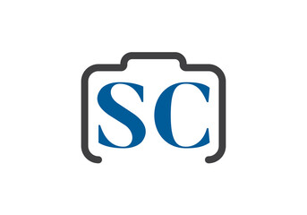 Initial Monogram Letter S C Logo Design Vector Template. S C Letter Logo Design