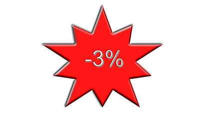 red star three percent discount