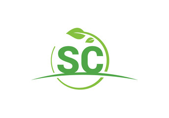 Initial Monogram Letter S C Logo Design Vector Template. S C Letter Logo Design