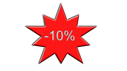 red star ten percent discount