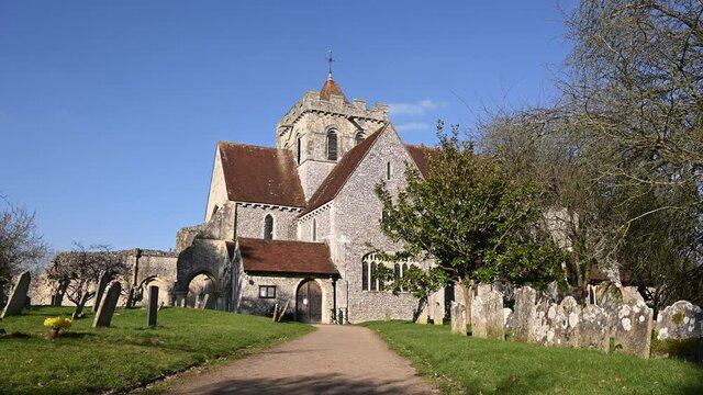 Footage of St Marys and St Blaise Church in the village of Boxgrove in West Sussex, this church dates from the 12th century.
