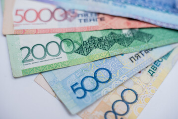 World money collection. Fragments of Kazakh money