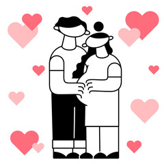 家族、夫婦、妊娠のシンボル