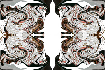 Abstraction and collage in one and all this by distorting the colour and shape of the layer along with its repetition several times. © Waldemar