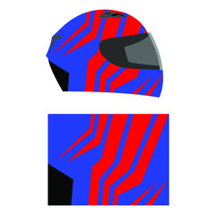 Obraz premium Helmet motorcycle wrap design vector