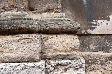 Old wall background. Old european  city