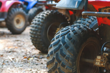 ATV tires and wheels and suspension ready to go.