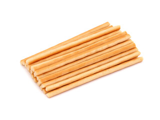 Breadsticks or grissini isolated on white
