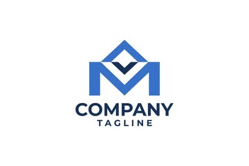 unique abstract letter M logo.