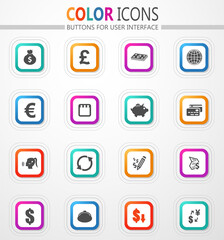 Currency exchangeicon set