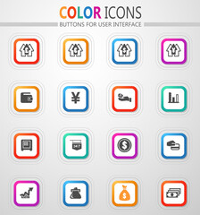 Currency exchangeicon set