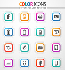 Devices icons set