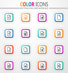 Documents icons set