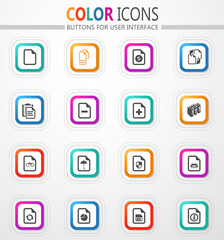 Documents icons set