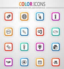 Drug store icons set