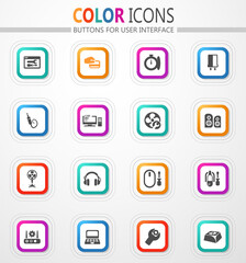 Electronic repair icons set