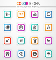 Fire-brigade icon set